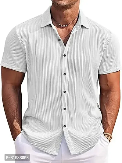 Trendy Stylish Cotton Blend Short Sleeves Casual Shirt