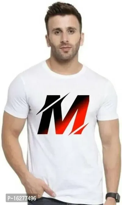 Reliable White Cotton Blend Printed Round Neck Tees For Men