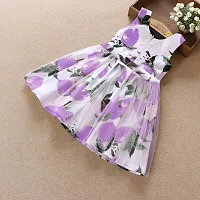 Stylish Rayon Floral Printed Kids Girl Frocks-thumb1