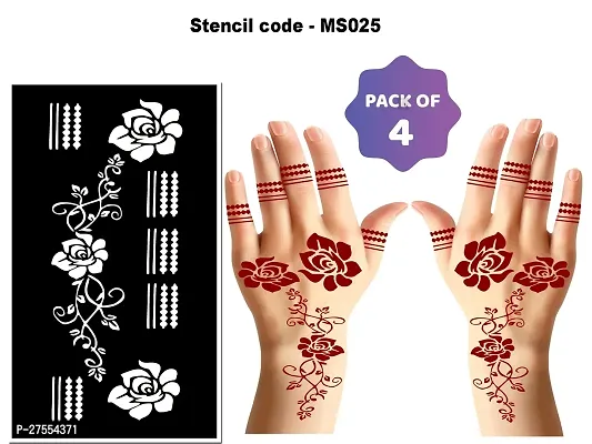 Heena Temporary Mehndi Sticker Pack of 4-thumb0