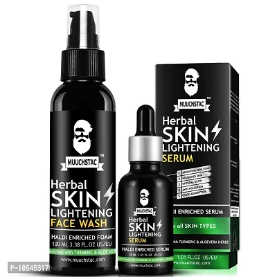 Muuchstac Skin Lightening Face Wash (100 ml) with Face Serum (30 ml)