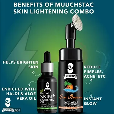 Muuchstac Skin Lightening Oil (30 ml) with Sea Breeze Face Wash - Inbuilt Brush (100 ml)-thumb2