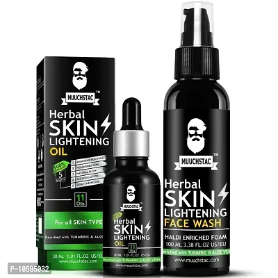 Muuchstac Herbal Skin Lightening Oil (30 ml) with Face Wash (100 ml)