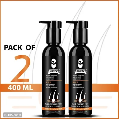 Muuchstac Herbal Shampoo with Inbuilt Conditioner 200 ml (Pack of 2)