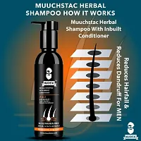 Muuchstac Herbal Shampoo with Inbuilt Conditioner 200 ml (Pack of 2)-thumb1