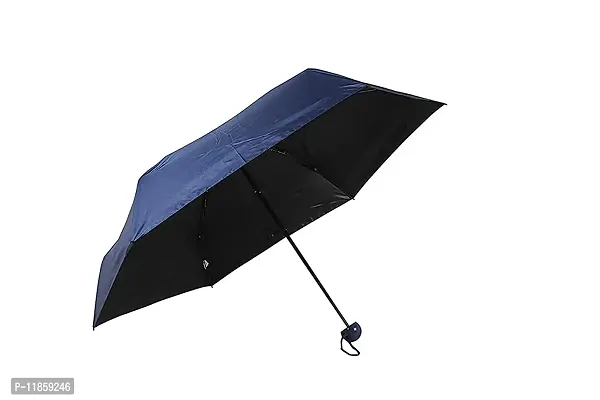 SHREE HANS FASHION Home and Kitchen Studio UV Protection tablet umbrella capsule umbrella For Rain Windproof  Sun Protection Features, 4 Folding Compact Capsule Case For Men Women Kids (Navy Blue)-thumb5