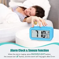 SHREE HANS FASHION Home  Kitchen Studio | Digital Smart Backlight Battery Operated Alarm Table Clock with Automatic Sensor (Blue)-thumb1