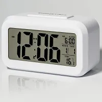 SHREE HANS FASHION Home & Kitchen Studio Digital Smart Alarm Clock with Automatic Sensor,Date and Temperature (White)-thumb1