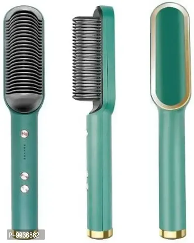 Shree Hans Creation Hair Straightener Comb for Women  Men,, Straightener machine Brush (Green)-thumb0