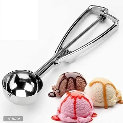 Easy Handheld Multi Use Stainless Steel Ice Cream Scooper Melon Scoop-1 pc Medium Size-thumb0