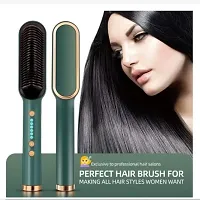 Shree Hans Creation Hair Straightener Comb for Women  Men,, Straightener machine Brush (Green)-thumb1