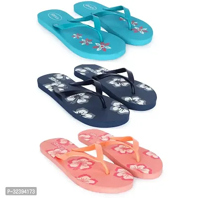 Stylish Rubber Slippers  For Women Pack of 3