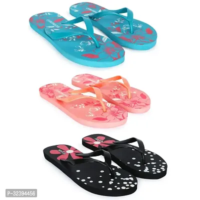 Stylish Rubber Slippers  For Women Pack of 3