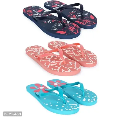 Stylish Rubber Slippers  For Women Pack of 3-thumb0