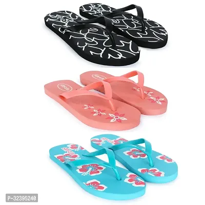 Stylish Rubber Slippers  For Women Pack of 3-thumb0