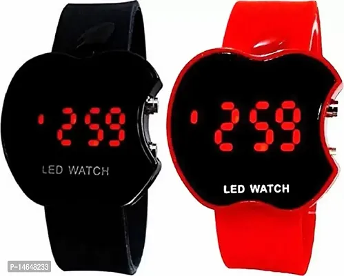 Stylish Rubber Digital Watches For Men- 2 Pieces