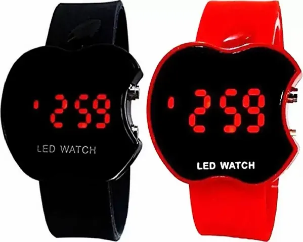 Stylish Rubber Digital Watches For Men- 2 Pieces