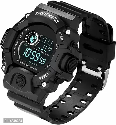 Stylish Black Rubber Digital Watches For Men