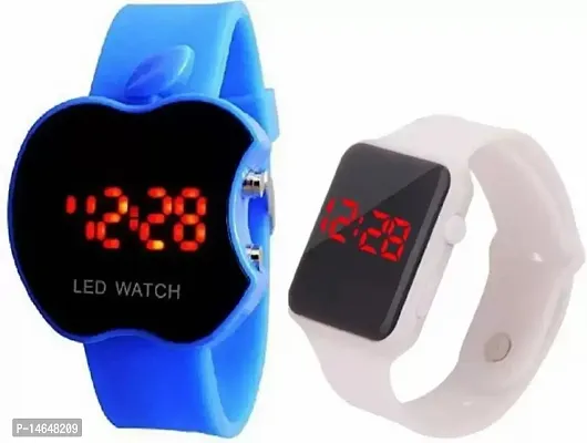 Stylish Rubber Digital Watches For Men- 2 Pieces-thumb0