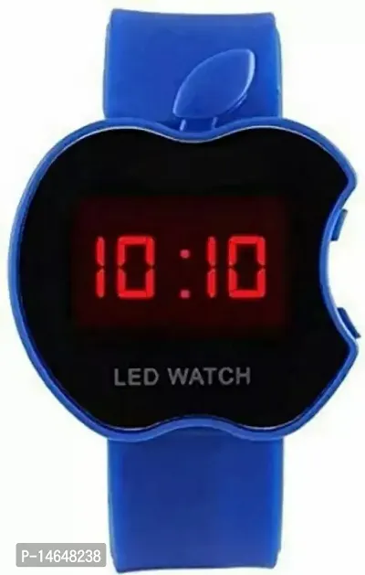Stylish Blue Rubber Digital Watches For Men