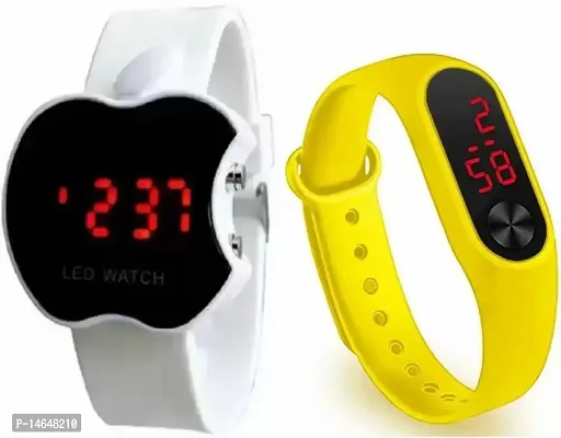 Stylish Rubber Digital Watches For Men- 2 Pieces