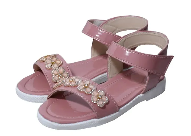 Patent Leather Embellished Comfort Sandals