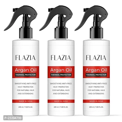 FLAZIA PROFESSIONAL Argan Oil Heat Protector.Protect up to 450ordm; F from Flat Irons Hair Spray Pack of 3 (600 ml