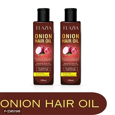 FLAZIA Red Onion Oil for Hair Regrowth  Hair Fall Control Hair Oil PAck of 2 (200ML)