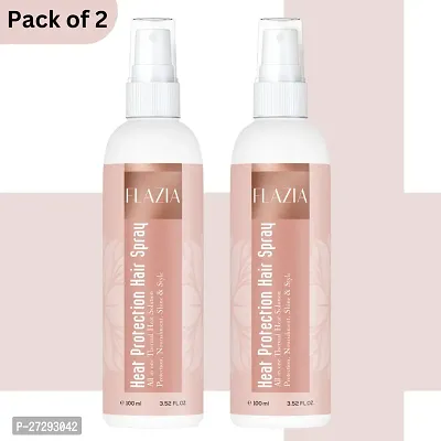FLAZIA Natural Heat Protection Spray Enriched With Evening Prime Rose PACK OF 2 Hair Spray  (100 ml)