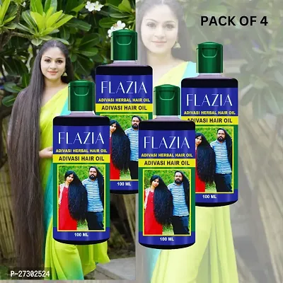 FLAZIA Original Aadivasi herbal Hair Oil for Men and Women (100ML) Pack of 4