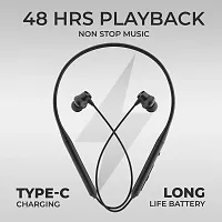 TECHFIRE T60 PRO Bullets Wireless Z Bass Edition Neckband headphone with 40 hr playtime Bluetooth Headset  (Boomin Black, In the Ear)-thumb1