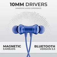 TECHFIRE T60 PRO  Bullets Wireless Z Bass Edition Neckband headphone with 40 hr playtime Bluetooth Headset  (Blue, In the Ear)-thumb1