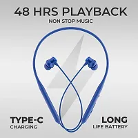 TECHFIRE T60 PRO  Bullets Wireless Z Bass Edition Neckband headphone with 40 hr playtime Bluetooth Headset  (Blue, In the Ear)-thumb2