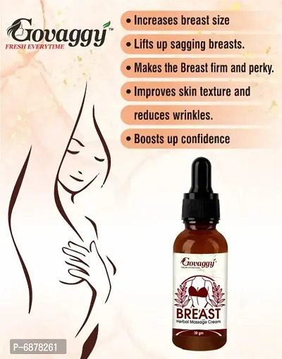 Govaggy Herbal Cream For Prevents sagging of breasts 100% Ayurvedic Massage Cream For Women And Young Ladies-thumb2