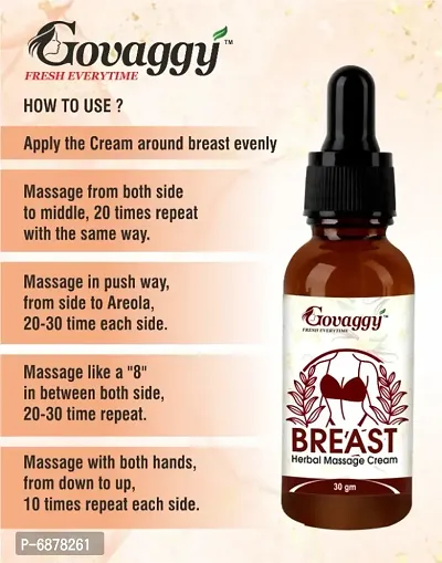 Govaggy Herbal Cream For Prevents sagging of breasts 100% Ayurvedic Massage Cream For Women And Young Ladies-thumb3