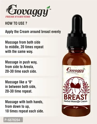 Govaggy Herbal Cream For Prevents sagging of breasts 100% Ayurvedic Massage Cream For Women And Young Ladies-thumb2