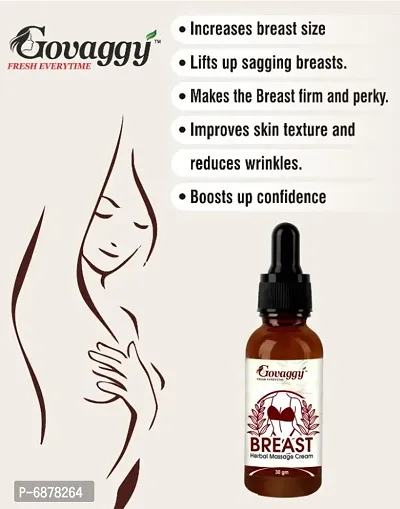 Govaggy Herbal Cream For Prevents sagging of breasts 100% Ayurvedic Massage Cream For Women And Young Ladies-thumb3