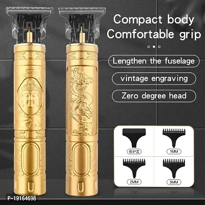 Trimmer For Men Buddha Golden Metal Mp 98 T Blade Professional Hair Trimmer Rechargeable Cordless Electric Hair Clippers Trimmer For Men Pack Of 1 Hair Removal Trimmers-thumb2