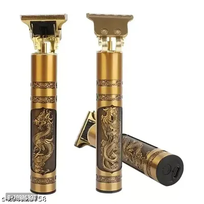 Vintage T9 shaving machine Fully Waterproof Trimmer Trimmer 120 min Runtime 4 Length Settings  (Gold)-thumb5