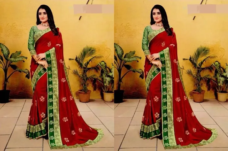 Must Have Silk Blend Saree with Blouse piece 