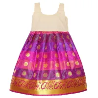 Alluring Blue Cotton Silk Lehenga Choli With Waist Belt And Accessories For Girls-thumb2