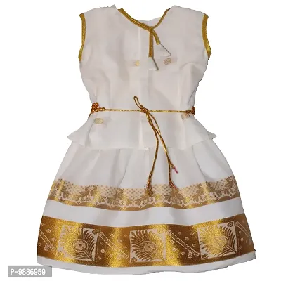 Alluring White Cotton Silk Lehenga Choli With Waist Belt And Accessories For Girls-thumb4