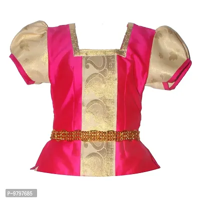 Alluring  Silk Blend Kerala Chandrika Woven Design Lehenga Cholis For Girls-thumb2