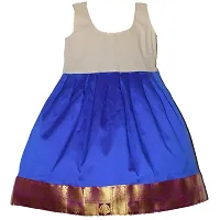 Alluring Blue Cotton Lehenga Choli With Waist Belt And Accessories For Girls-thumb1