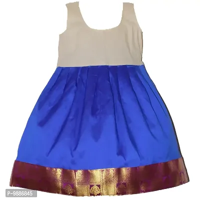 Alluring Blue Cotton Lehenga Choli With Waist Belt And Accessories For Girls-thumb2