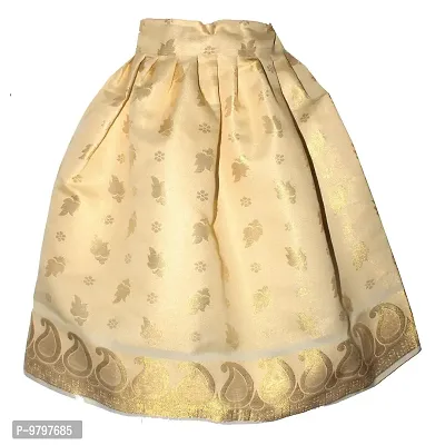 Alluring  Silk Blend Kerala Chandrika Woven Design Lehenga Cholis For Girls-thumb3
