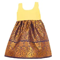 Alluring Yellow Cotton Silk Lehenga Choli With Waist Belt And Accessories For Girls-thumb2