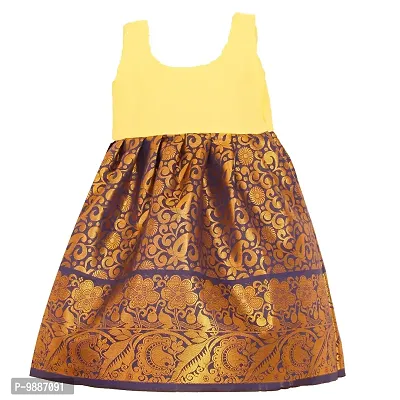 Alluring Yellow Cotton Silk Lehenga Choli With Waist Belt And Accessories For Girls-thumb3