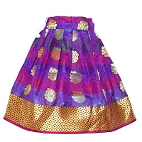 Alluring  Cotton Madhura Pattu Woven Design Lehenga Cholis For Girls-thumb2