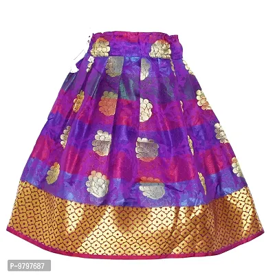 Alluring  Cotton Madhura Pattu Woven Design Lehenga Cholis For Girls-thumb3